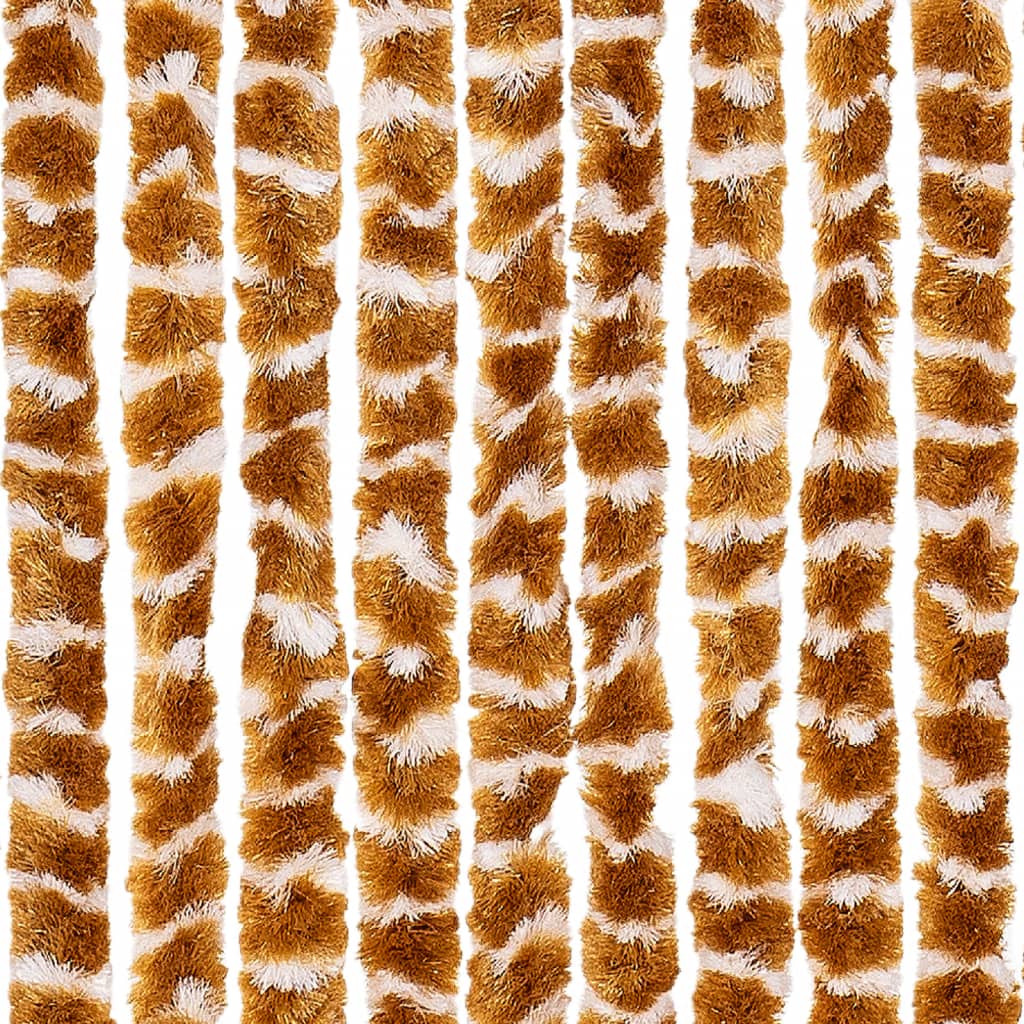 Okkersárga és fehér zsenília rovarfüggöny 56 x 185 cm 