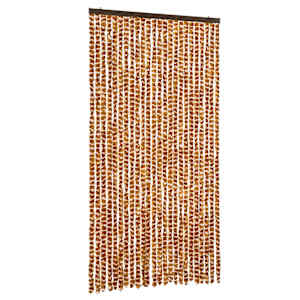 Závěs proti hmyzu okrovo-bílý 100 x 220 cm Chenille - obrázek 2