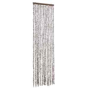 Závěs proti hmyzu taupe a bílý 56 x 185 cm Chenille - obrázek 2