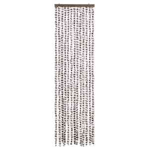 Závěs proti hmyzu taupe a bílý 56 x 185 cm Chenille - obrázek 3