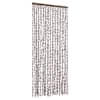 vidaXL putukakardin pruunikashall ja valge, 90 x 220 cm, &scaron;enill