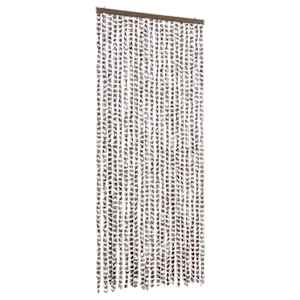 vidaXL putukakardin pruunikashall ja valge, 90 x 220 cm, &scaron;enill