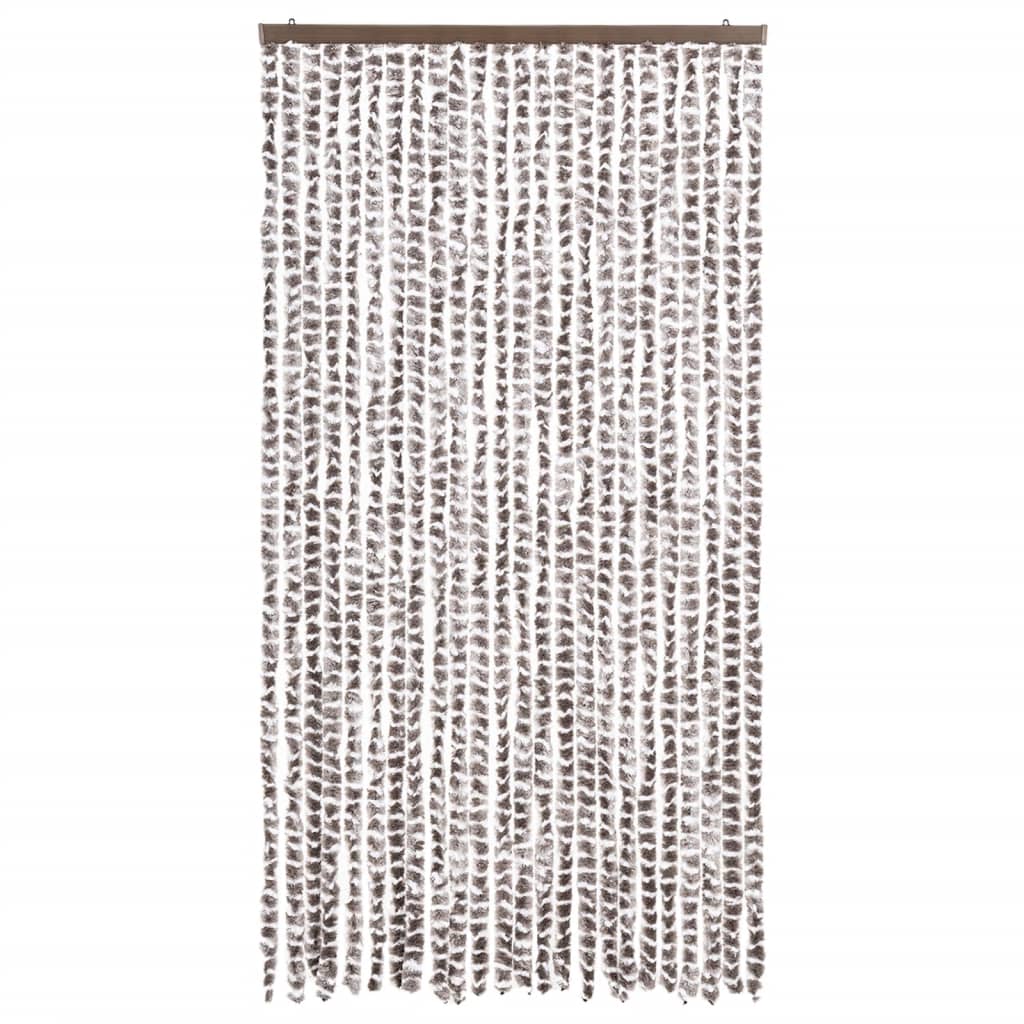 

vidaXL Vliegengordijn 100x220 cm chenille taupe en wit