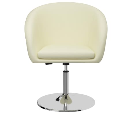 vidaXL Valgomojo kėdė, kreminės spalvos, dirbtinė oda