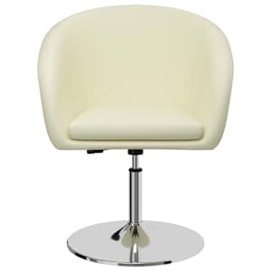 vidaXL Valgomojo kėdė, kreminės spalvos, dirbtinė oda