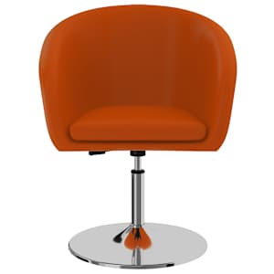 vidaXL Valgomojo kėdė, oranžinės spalvos, dirbtinė oda