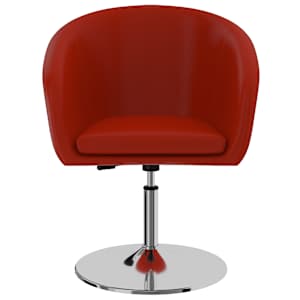 vidaXL Valgomojo kėdės, 2vnt., raudonos spalvos, dirbtinė oda