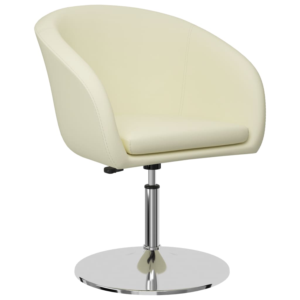 

vidaXL Eetkamerstoelen 2 st kunstleer crèmekleurig