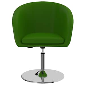 vidaXL Valgomojo kėdės, 2vnt., žalios spalvos, dirbtinė oda