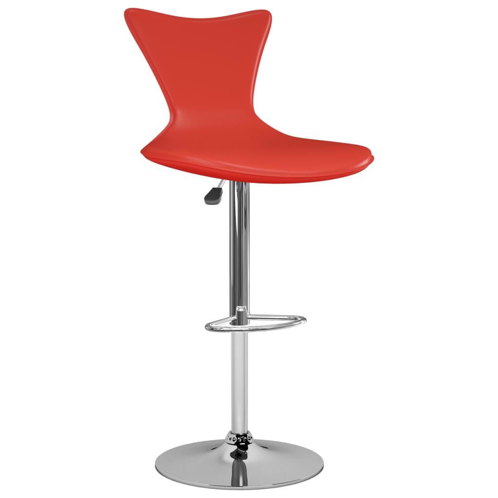 

vidaXL Barkrukken 2 st kunstleer rood