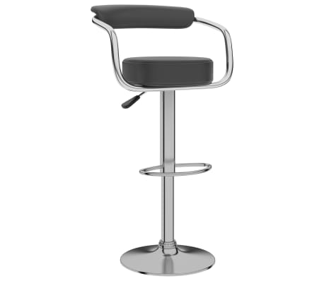 vidaXL Baro taburetės, 2vnt., pilkos spalvos, dirbtinė oda