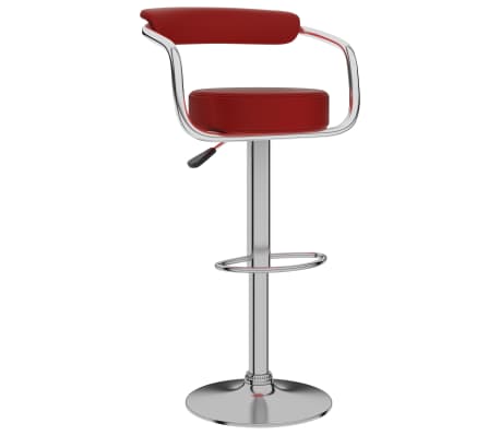 vidaXL Baro taburetės, 2vnt., raudonojo vyno spalvos, dirbtinė oda