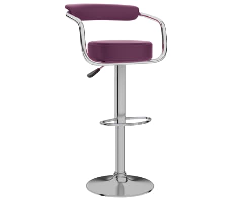 vidaXL Baro taburetės, 2vnt., violetinės spalvos, dirbtinė oda