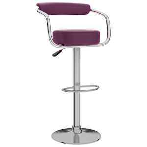vidaXL Baro taburetės, 2vnt., violetinės spalvos, dirbtinė oda