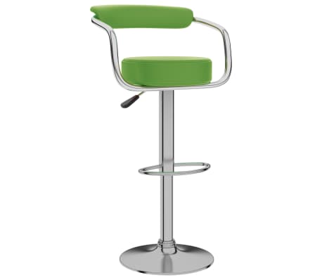 vidaXL Baro taburetės, 2vnt., žalios spalvos, dirbtinė oda