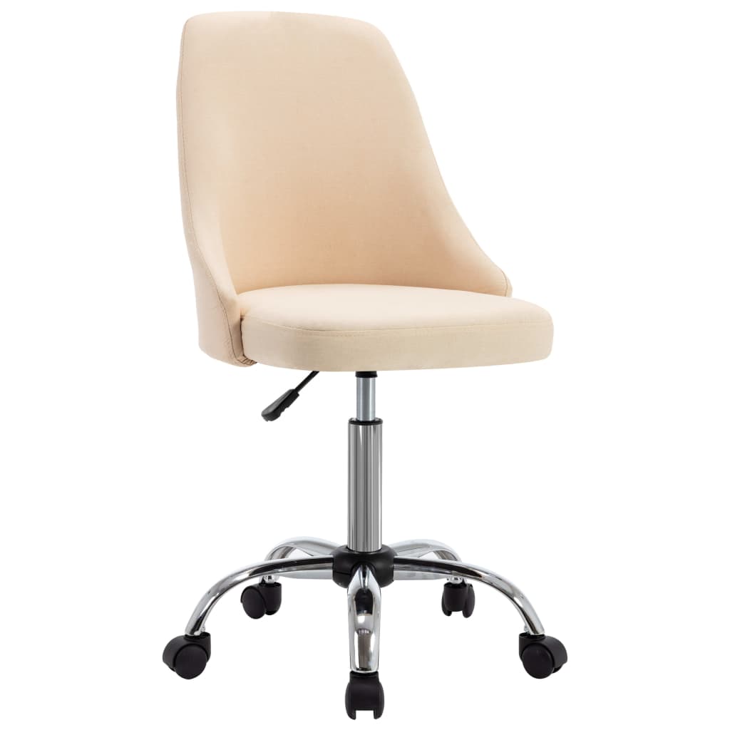 

vidaXL Eetkamerstoelen 2 st stof crèmekleurig