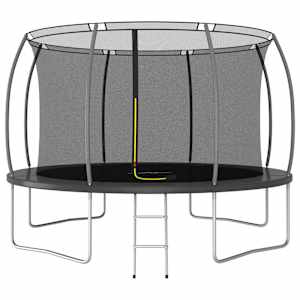 vidaXL Trampolinesett rund 366x80 cm 150 kg