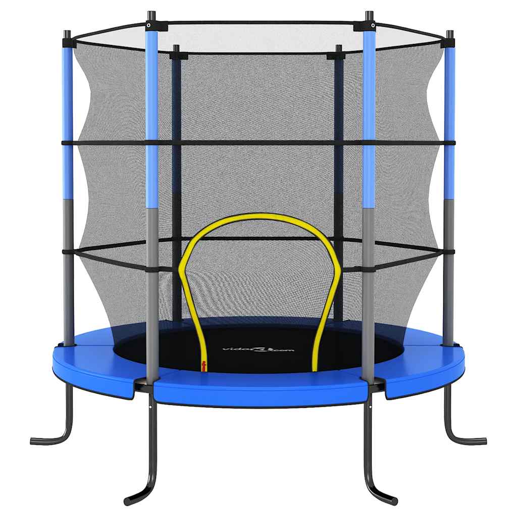 Thumbnail - vidaXL Trampolin mit Sicherheitsnetz Rund 140x160 cm Blau