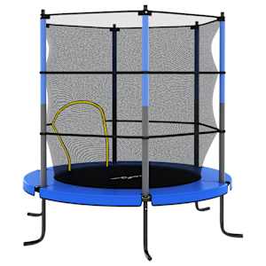 Trampolína s bezpečnostní sítí kulatá 140 x 160 cm modrá - obrázek 4