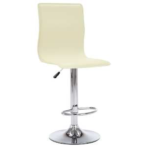 vidaXL Baro taburetės, 2vnt., kreminės spalvos, dirbtinė oda