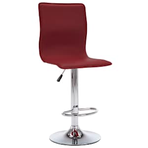vidaXL Baro taburetės, 2vnt., raudonos spalvos, dirbtinė oda
