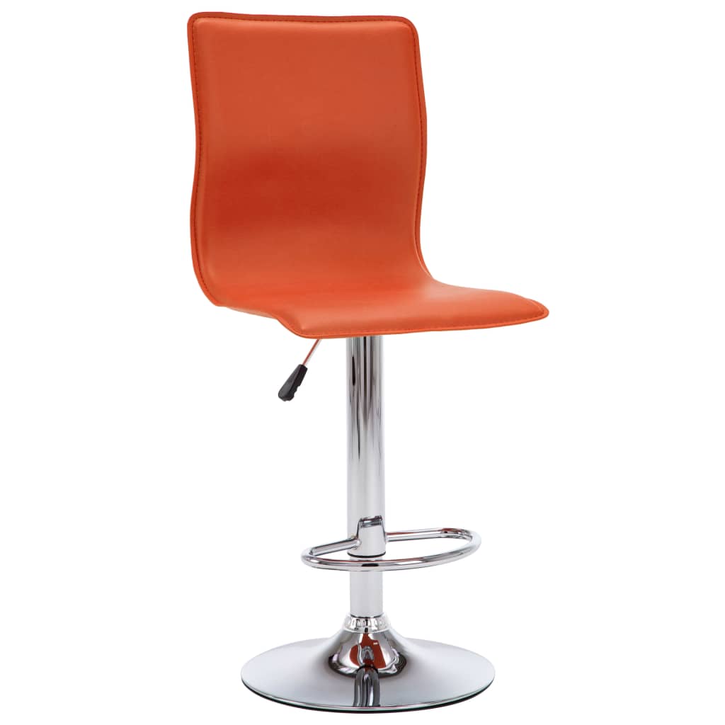 vidaXL Tabourets de bar lot de 2 orange similicuir