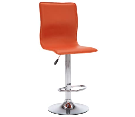 vidaXL Tabourets de bar lot de 2 orange similicuir