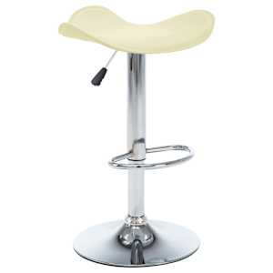 vidaXL Baro taburetės, 2vnt., kreminės spalvos, dirbtinė oda