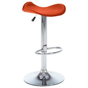 vidaXL Baro taburetės, 2vnt., oranžinės spalvos, dirbtinė oda