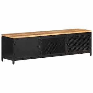 TV stolek 130 x 30 x 37 cm masivní hrubé mangovníkové dřevo - obrázek 1