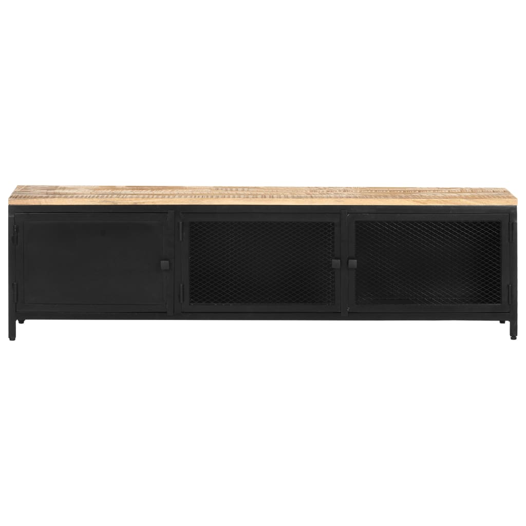 

vidaXL Tv-meubel 130x30x37 cm massief ruw mangohout