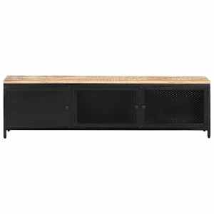 TV stolek 130 x 30 x 37 cm masivní hrubé mangovníkové dřevo - obrázek 2