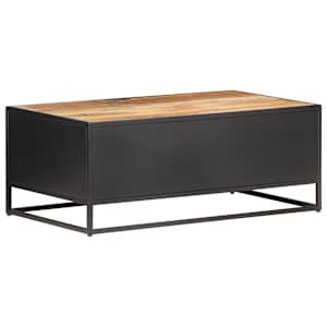 Konferenční stolek 90x50x35 cm hrubý mangovník přírodní rákos - obrázek 4