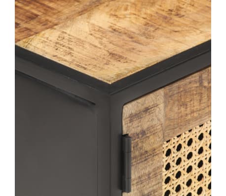 vidaXL Raues Mangoholz TV Schrank Wiener Geflecht Lowboard
