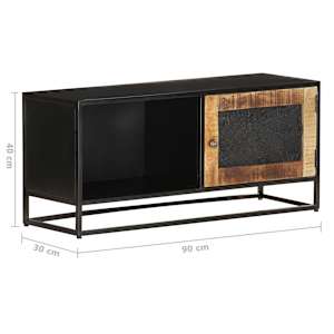 TV stolek 90 x 30 x 40 cm hrubé mangovníkové dřevo - obrázek 6