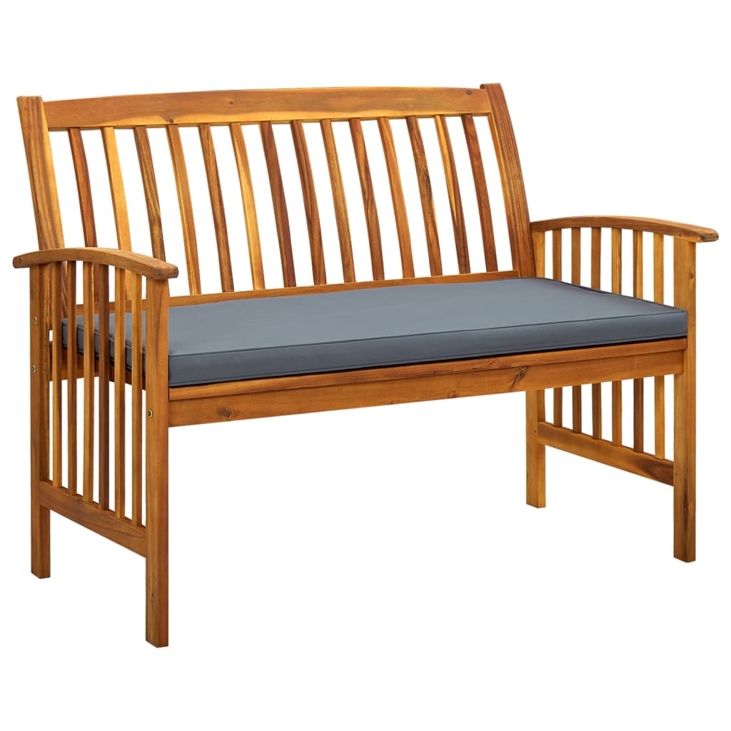 Photos - Garden Furniture VidaXL Patio Bench with Cushion 46.9" Solid Acacia Wood 