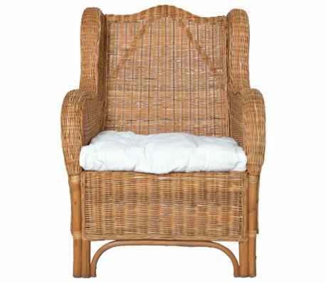 vidaXL vil&aacute;gosbarna term&eacute;szetes rattan &eacute;s lenv&aacute;szon kanap&eacute; p&aacute;rn&aacute;val