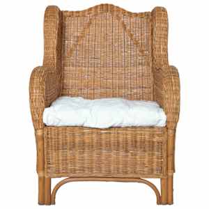 vidaXL vil&aacute;gosbarna term&eacute;szetes rattan &eacute;s lenv&aacute;szon kanap&eacute; p&aacute;rn&aacute;val