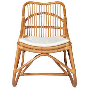 vidaXL Chaise en rotin Marron clair Lin