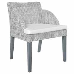 vidaXL Sedie da Pranzo con Cuscini 2 pz Grigi in Rattan Naturale