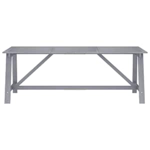 vidaXL Utendørs spisebord grå 206x100x74 cm heltre akasie