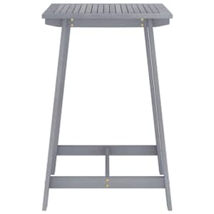 vidaXL Garden Bar Table Grey 70x70x104 cm Solid Acacia Wood