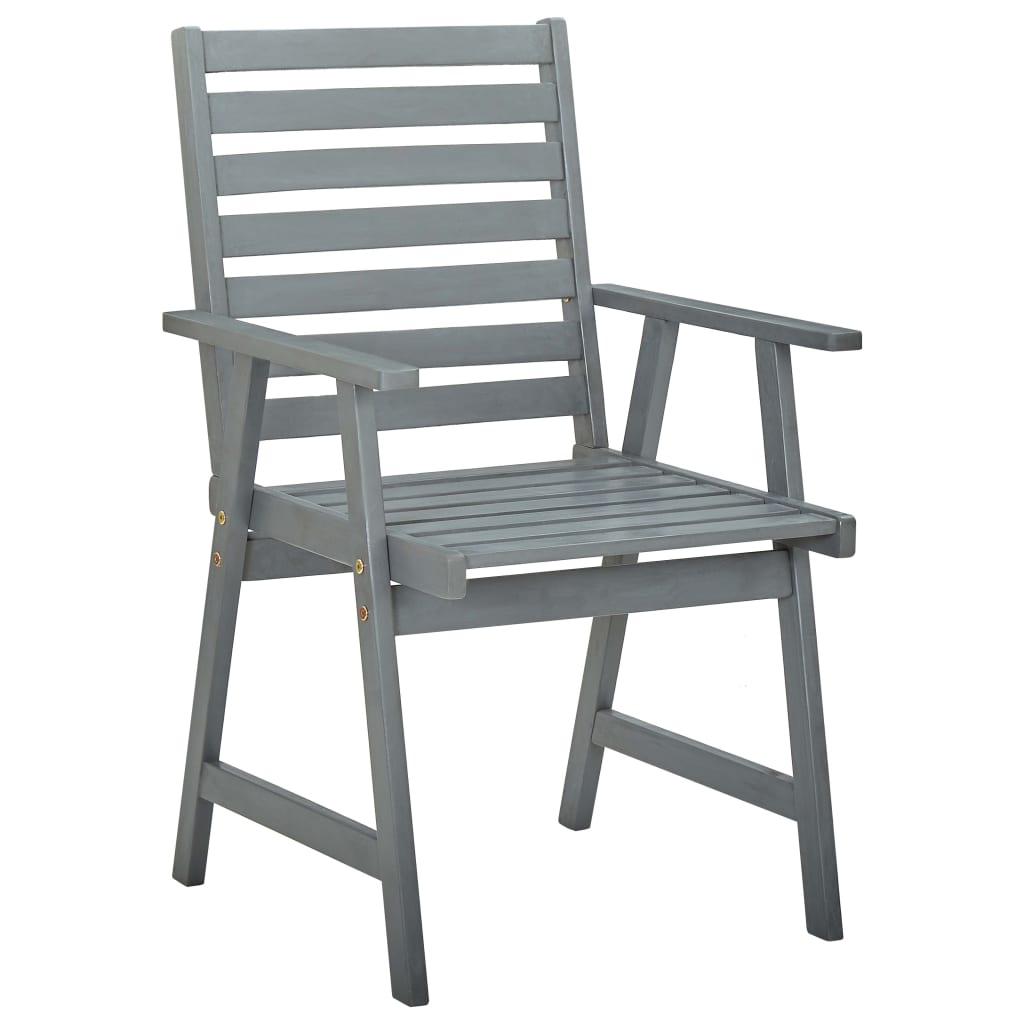 vidaXL Tuinstoelen 3 st massief acaciahout grijs afbeelding
