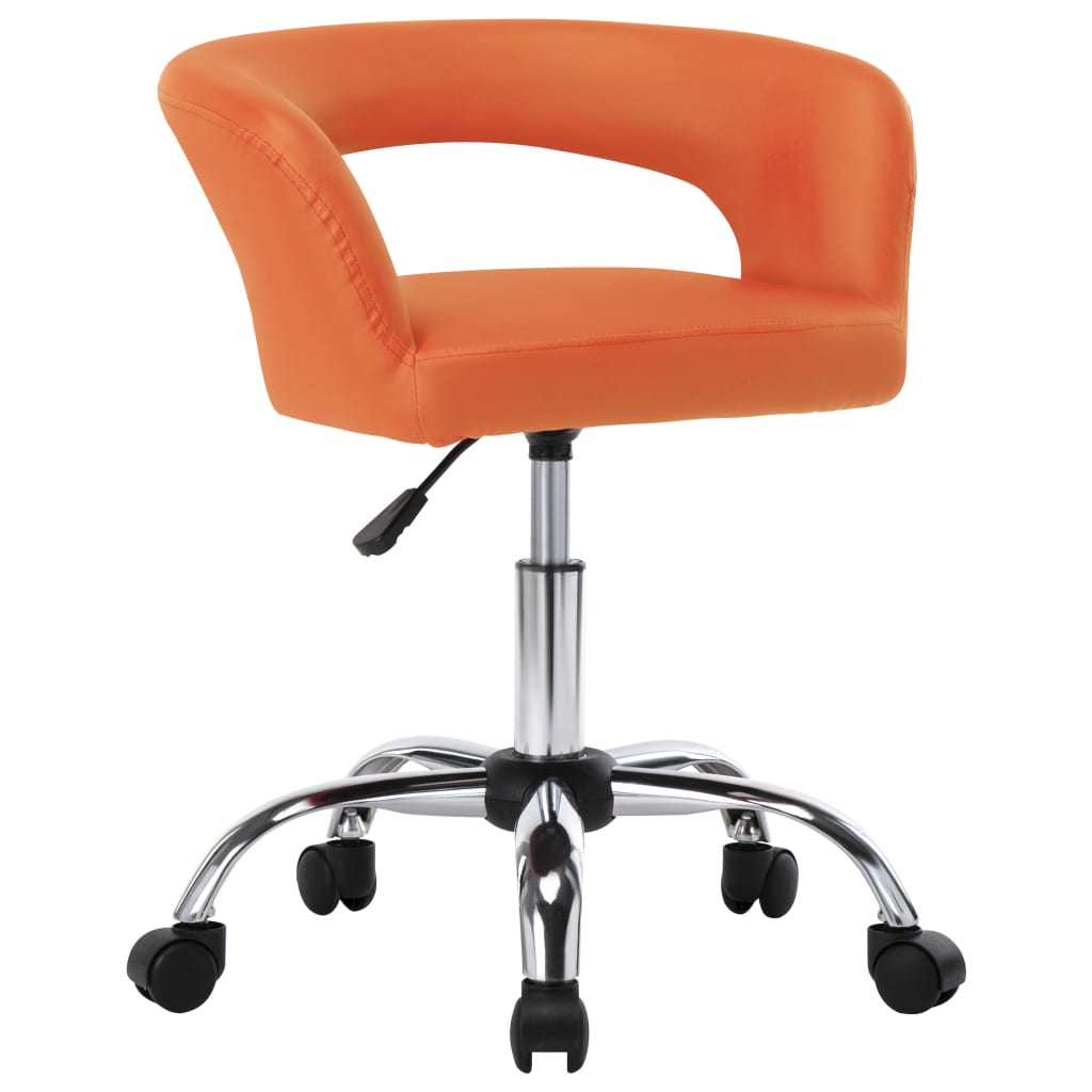 

vidaXL Eetkamerstoelen 2 st kunstleer oranje