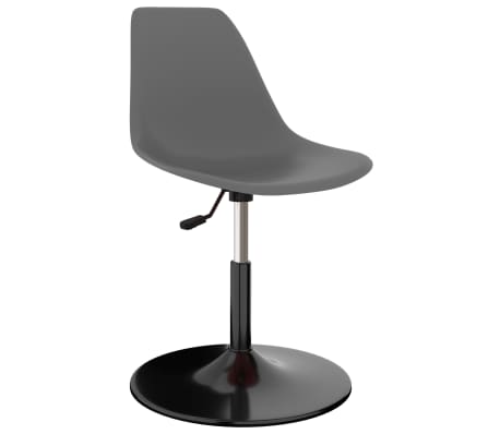 vidaXL Obrotowe krzesła stołowe, 2 szt., jasnoszare, PP
