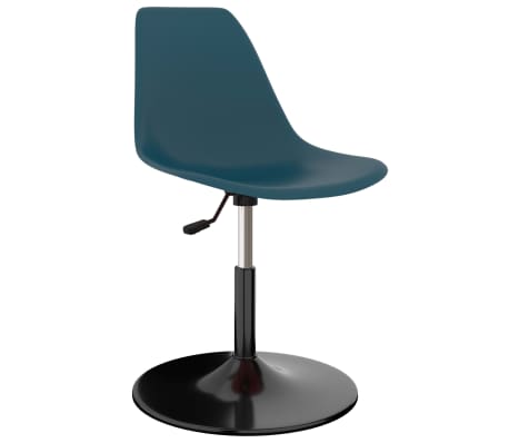 vidaXL Swivel Dining Chairs 2 pcs Turquoise PP