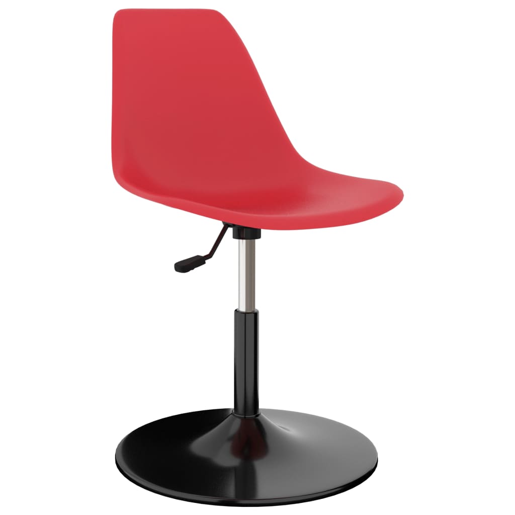 vidaXL Obrotowe krzesła stołowe, 2 szt., czerwone, PP