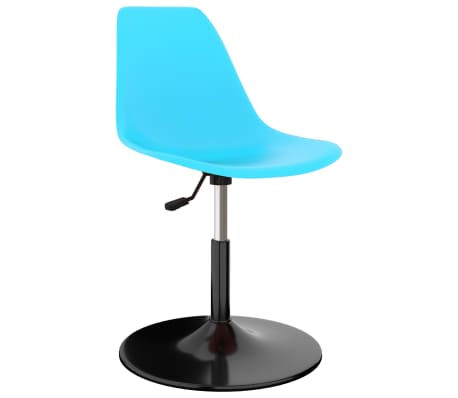 vidaXL Obrotowe krzesła stołowe, 4 szt., niebieskie, PP