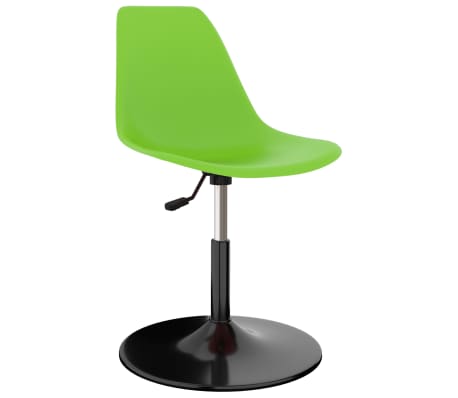 vidaXL Pasukamos valgomojo kėdės, 2vnt., žalios spalvos, PP