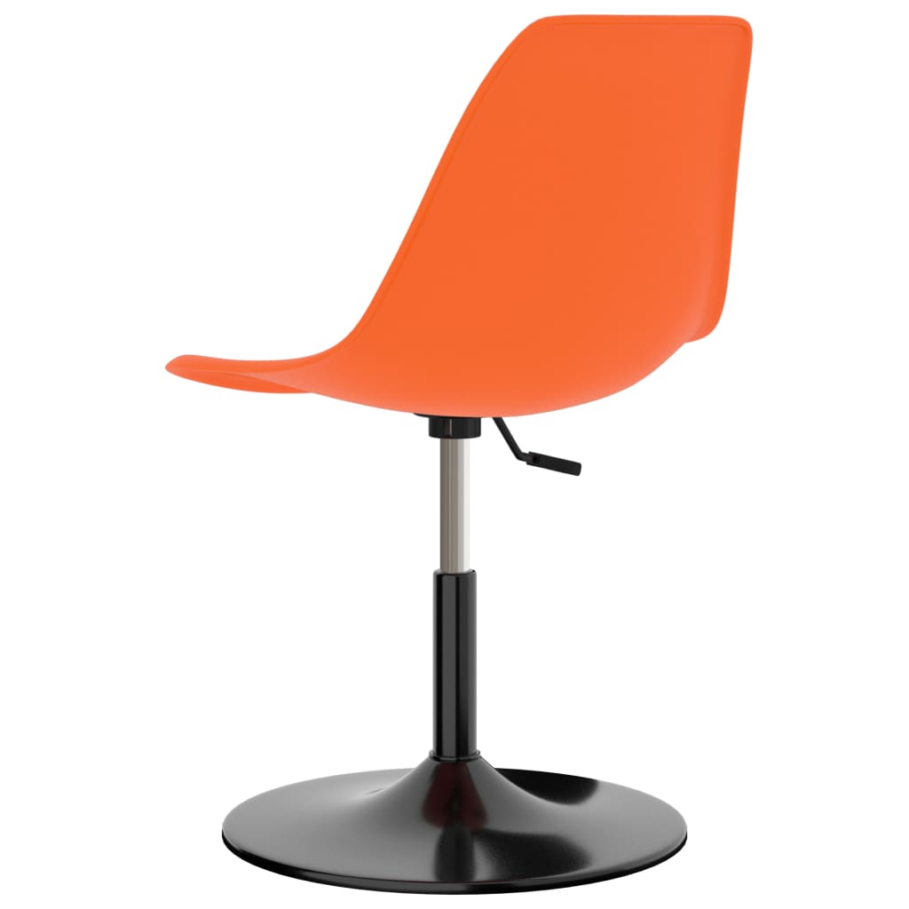 Otočné jedálenské stoličky 2 ks, oranžové, PP